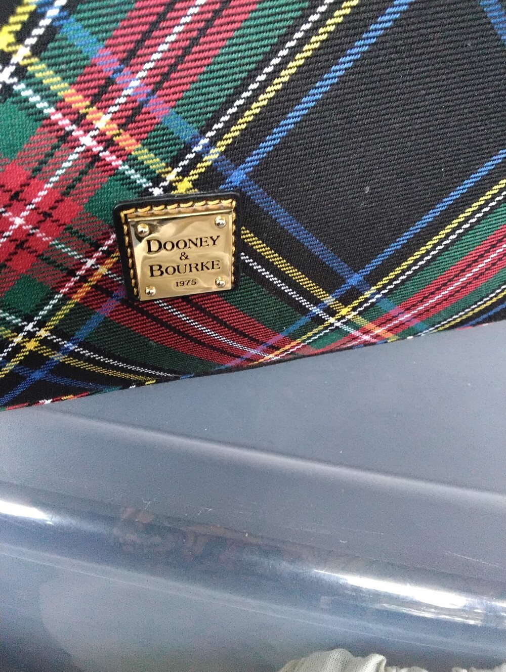 NWOT: Dooney & Bourke Large Windsor Celeste Tartan Plaid Satchel - Picture 4 of 7